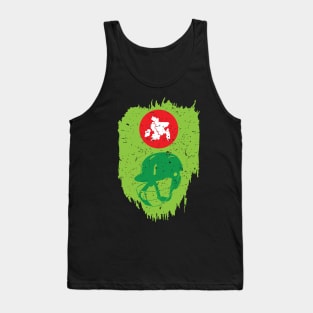 Bangladesh Cricket Player Batsman Helmet Design Tank Top